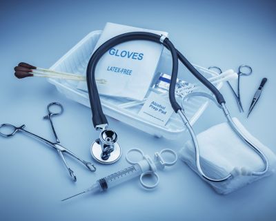 Medical,Instruments,For,Ent,Doctor,On,Pale,Blue